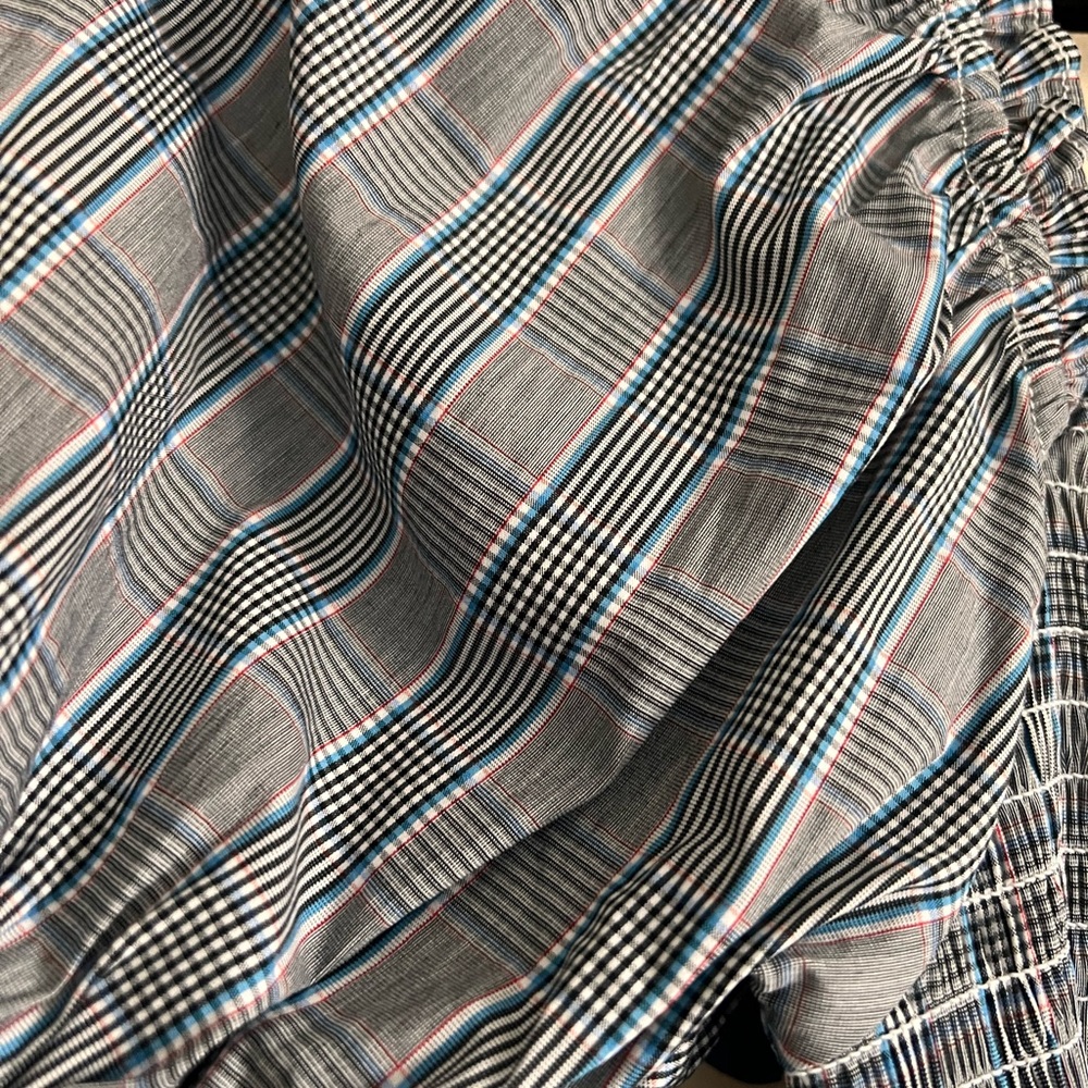 Hill House Athena Puff Sleeve Dress, Tai Check Medium - Picture 4 of 5